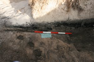 Post holes mid-excavation